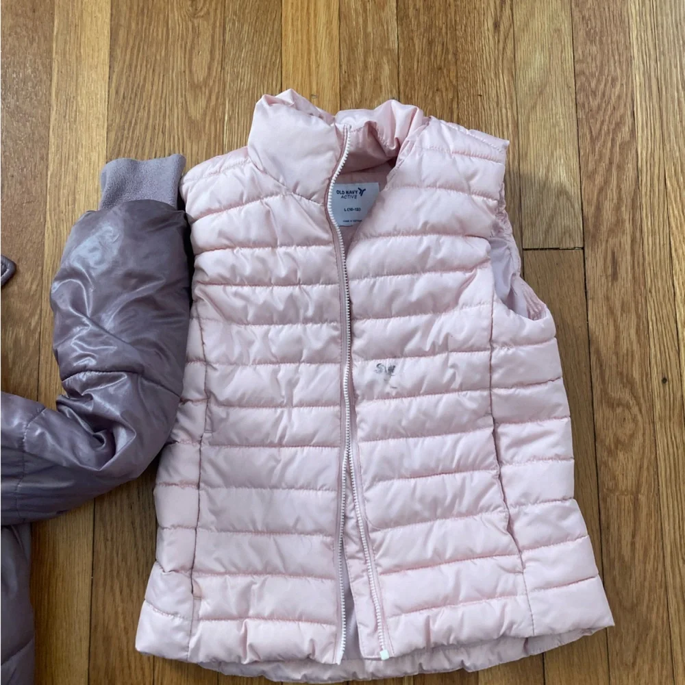 GAP Kids Mauve and Light Pink Puffer Jacket & Vest Set